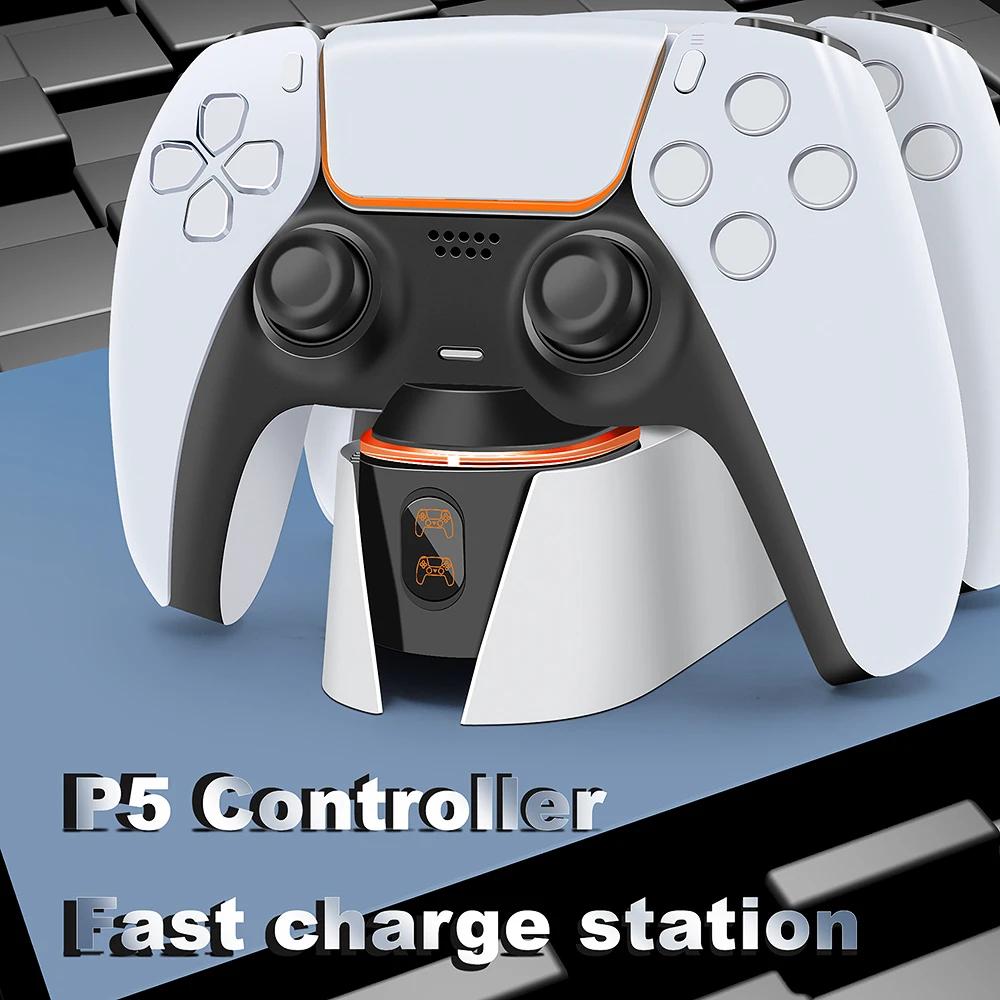 Station de chargement pour contrôleur PS5, 5V 2a, chargeur rapide pour Joystick DualSense avec lumiè