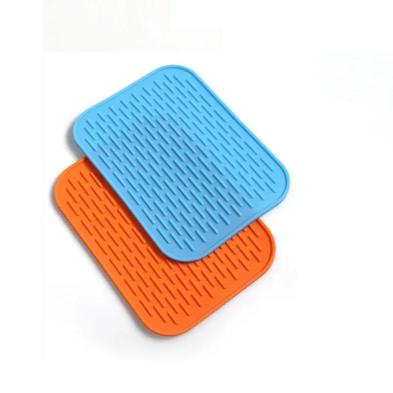 Coussin isolant Anti-chaleur en Silicone, dessous de verre carré antidérapant, vaisselle, tapis de P