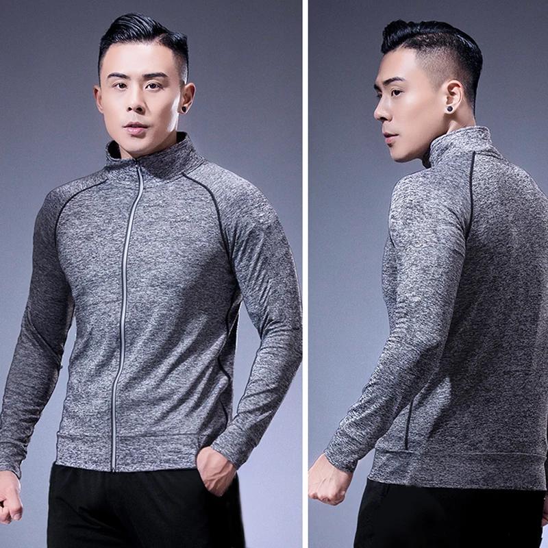 Manteau sport homme poches fitness course jogging sweat-shirt vêtement entraînement