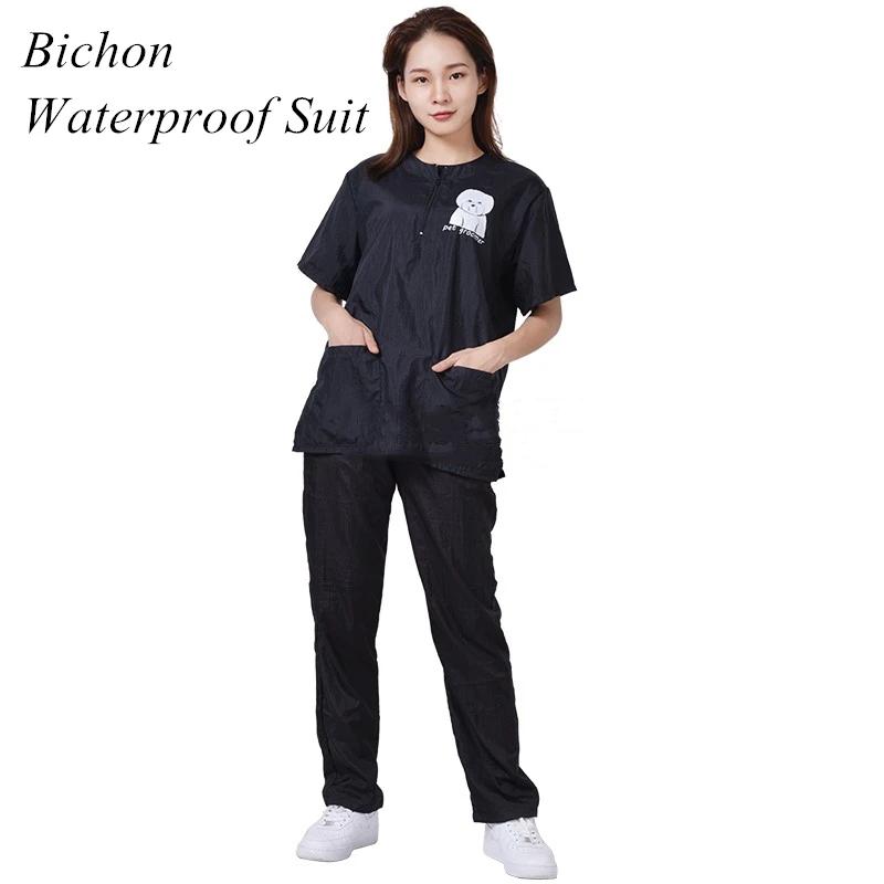 Uniforme de toiletteur imperméable pour animaux de compagnie, coupe trempée, respirante, douce, salo