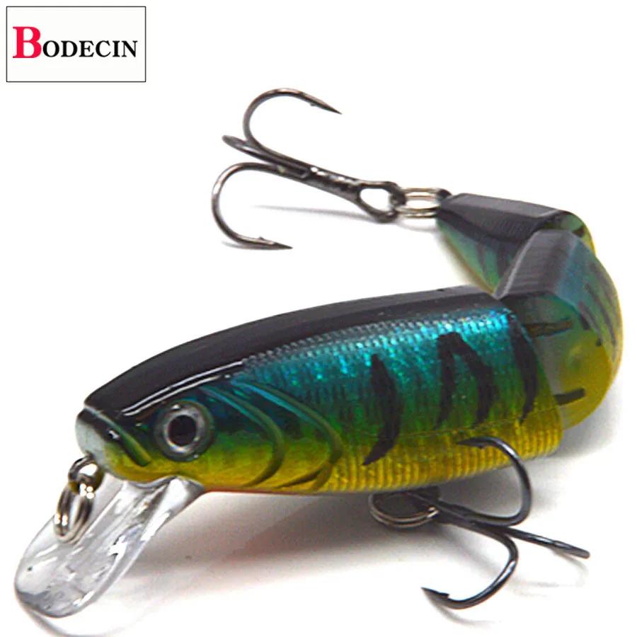 Multi Section bar de mer dur leurres de pêche yeux 3D 1 pièces manivelle vairon nagbait faux appât d