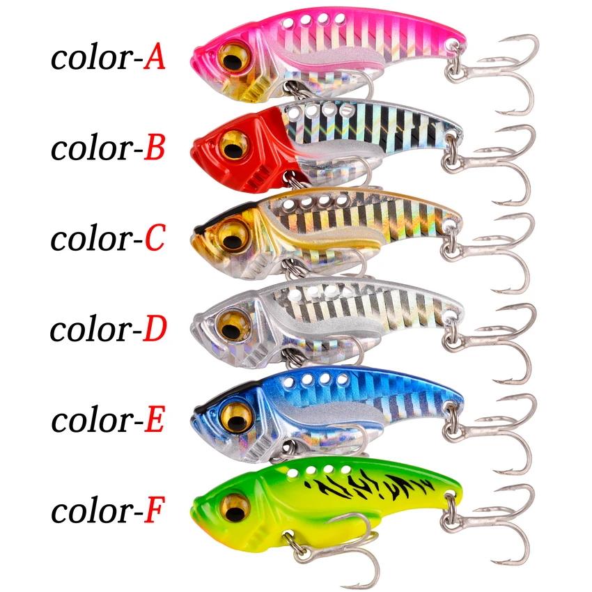 9 pièces hiver métal VIB Spinner cuillère leurre de pêche 3g 7g 10g 15g 20g gabarits Vibration appât