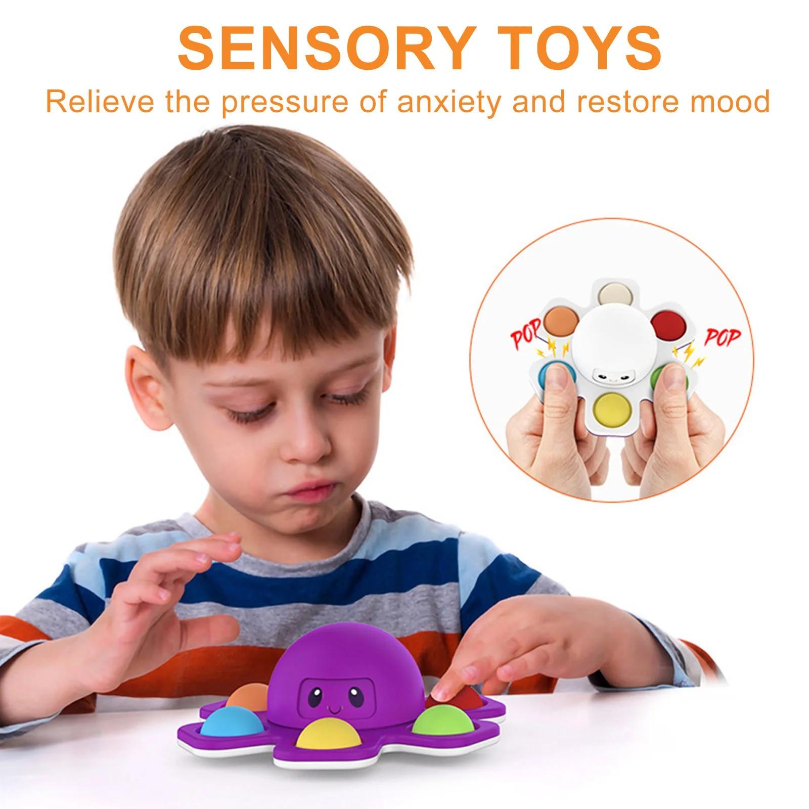 1 pièces nouveau Anti-Stress Push Bubble Fidget Spinner visage-Changing jouet sensoriel pousser pope