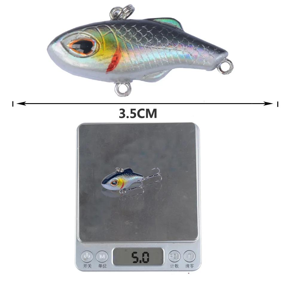 Leurre de pêche à la manivelle, mini wobblers durs, appâts vibrants, leurre de pêche en mer, hiver, 