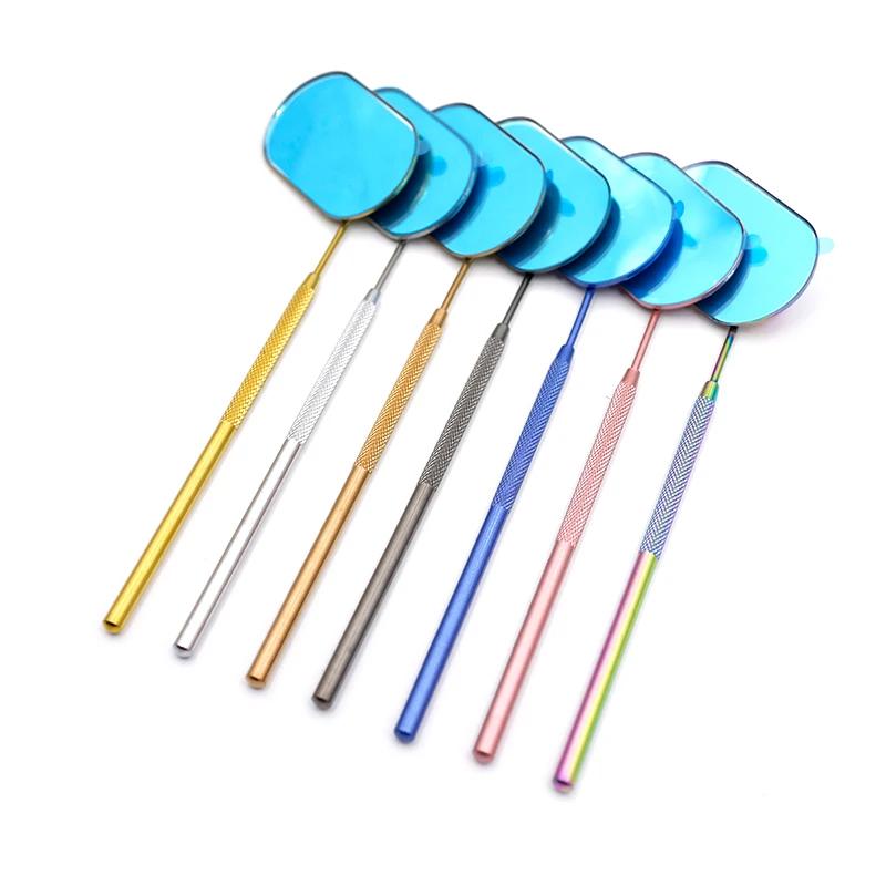 Miroir ovale multi-couleurs en acier inoxydable, contrôle multifonction, Extension de cils, maquilla