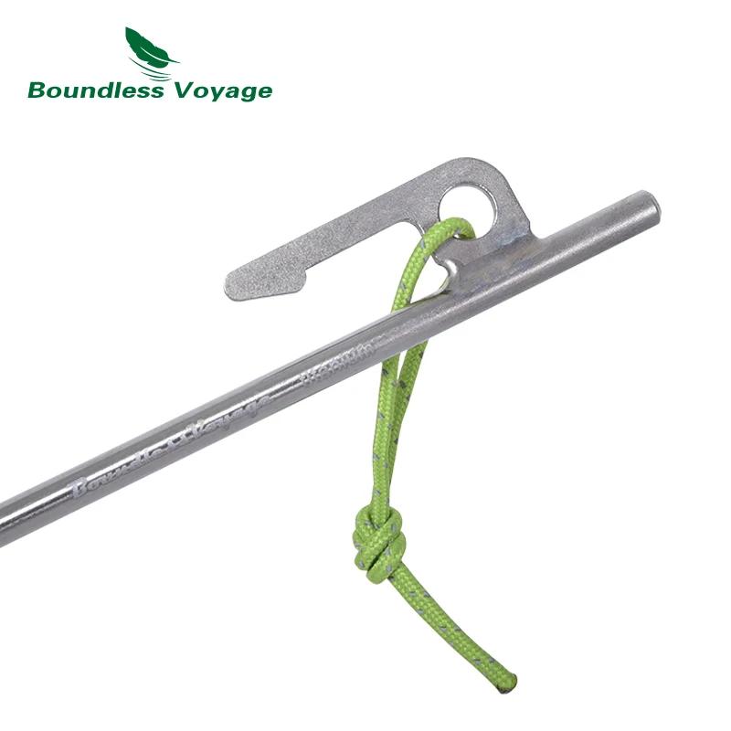 Piquets de tente en alliage de titane Boundless Voyage pour camping, randonnée, escalade, auvent, 20