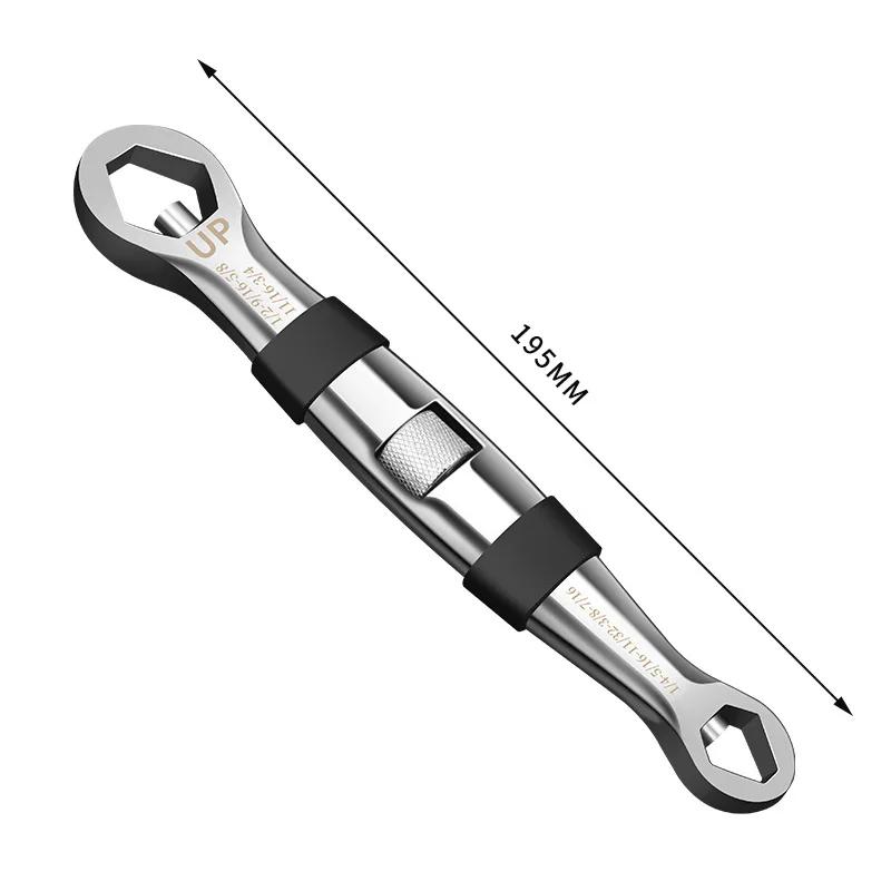 Jeu de clés universelles 23 en 1, cliquets réglables, 7-19mm, CR-V clés, multi-outils manuels flexib