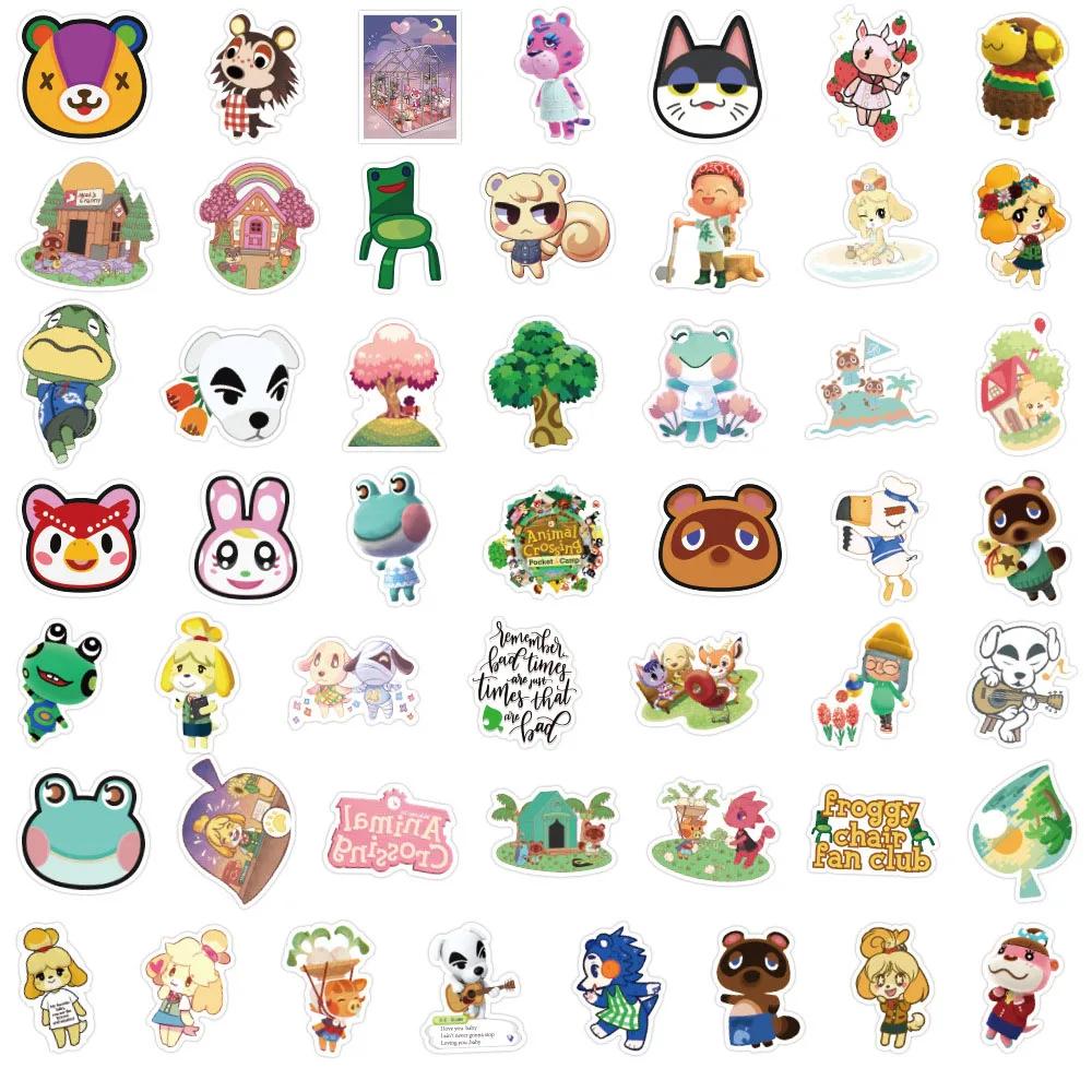 10/30/50/100 pièces jeu mignon Animal Crossing Graffiti autocollants dessin animé décalcomanies Scra