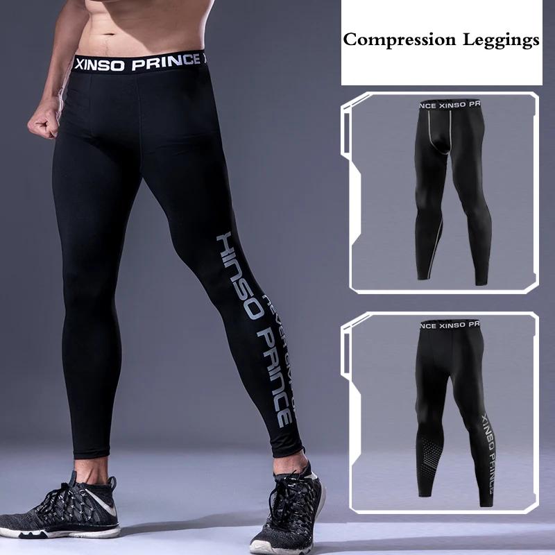 Pantalons de Compression de gymnastique serrés pour hommes séchage rapide vêtements de Sport collant