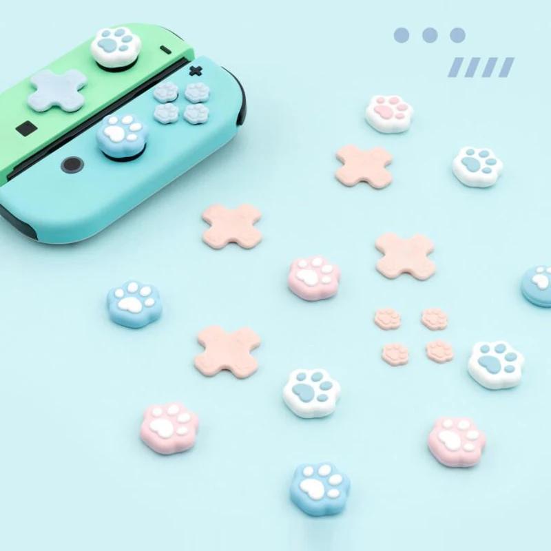 ABXY-Bouton de direction croisée D-Sub, autocollant de clé, Joystick, Thumb Stick, Grip Cap Cover, N