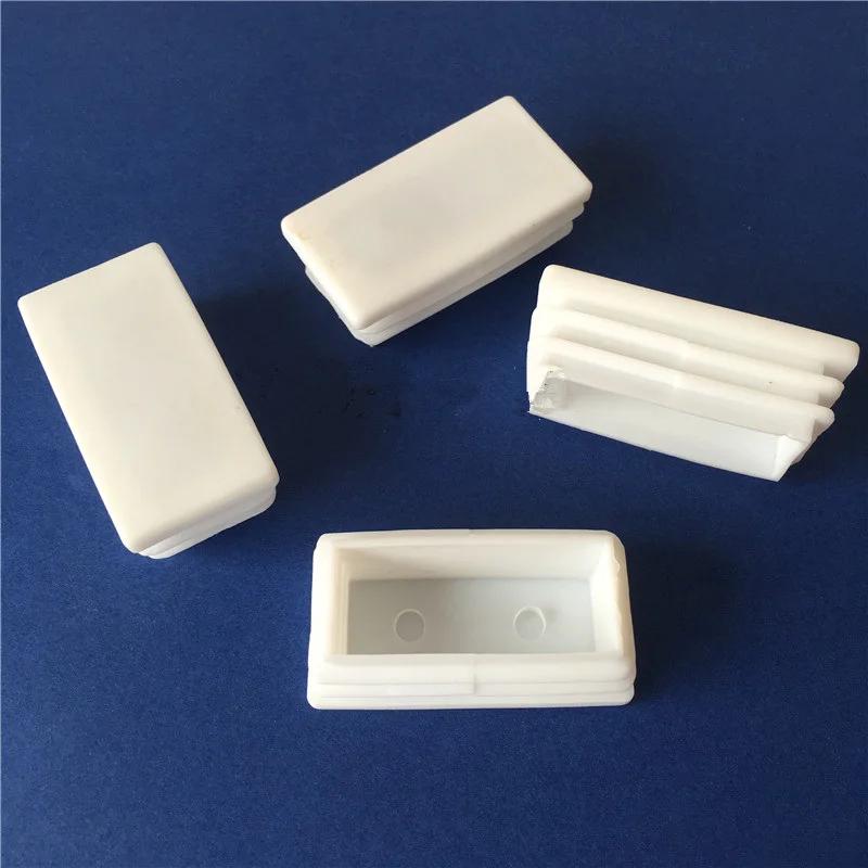 Embouts d'obturation rectangulaires en plastique blanc, bouchon étanche, coussretours de pied, inser