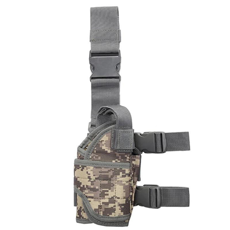 Étui tactique en cuir pour fusil court à porter à la cuisse, avec sangle de fixation pour la chasse,