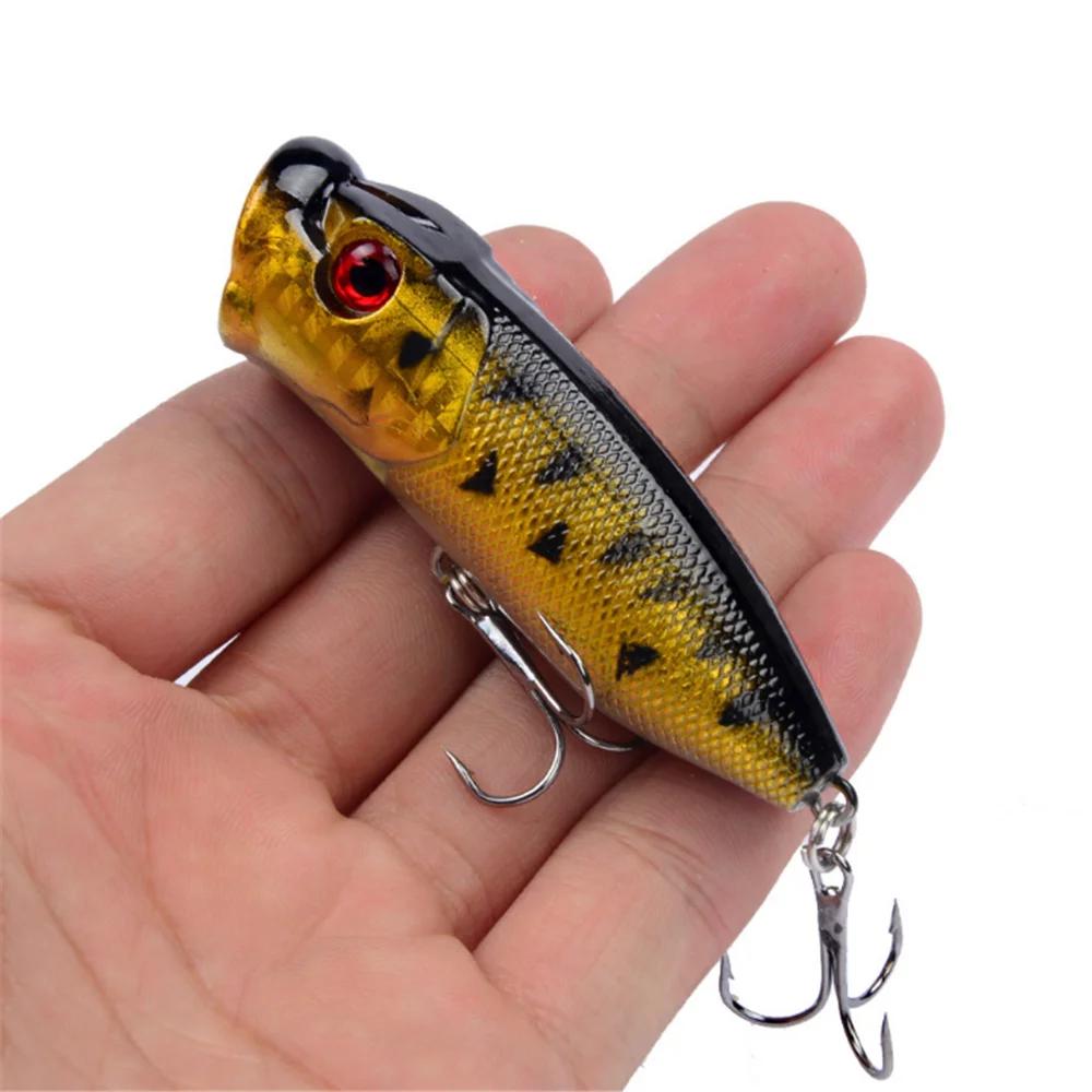1 pièces leurres de pêche Popper 6.5 cm 12g eau supérieure dur Isca appâts artificiels Wobblers mani