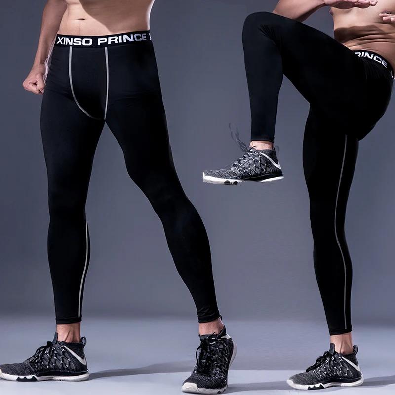 Pantalons de Compression de gymnastique serrés pour hommes séchage rapide vêtements de Sport collant