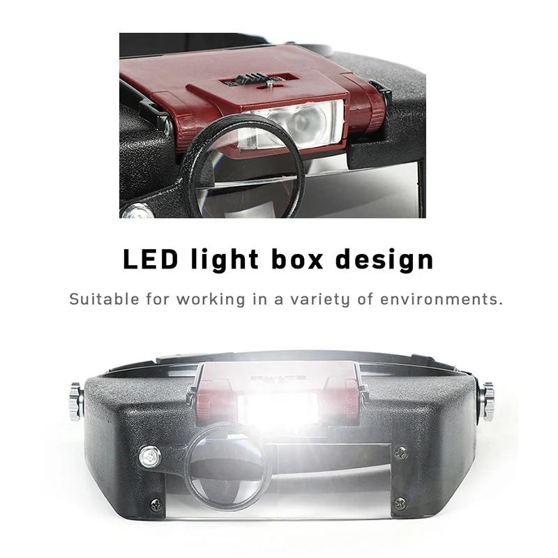 Lunettes avec loupe, entretien de montre, bandeau, loupe, Style de port pour la lecture, bijoux, out
