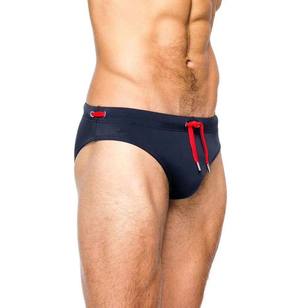 Sexy homme marque natation push-up pad maillot de bain taille basse natation hommes slips maillots d