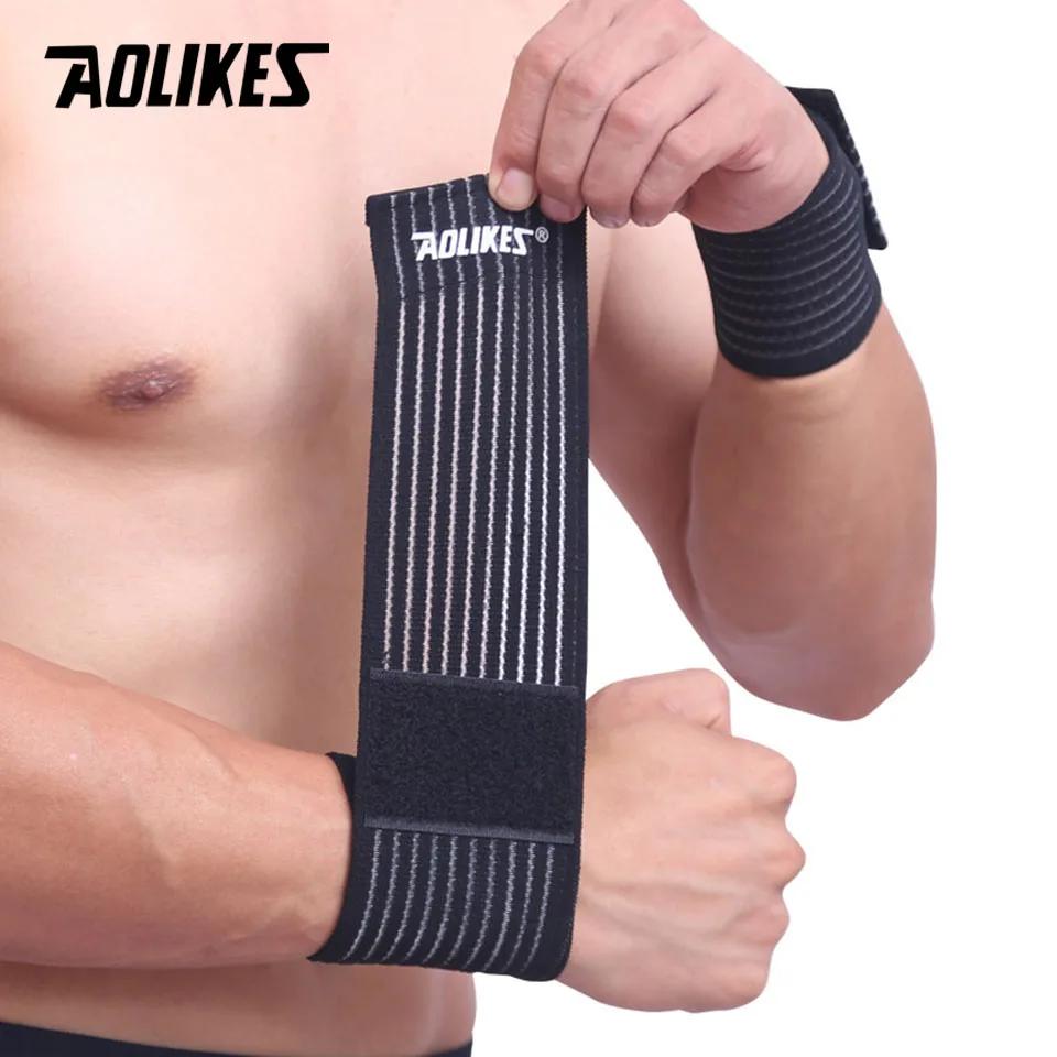 AOLIKES 1 pièces coton élastique pansement main Sport bracelet gymnastique soutien poignet orthèse e