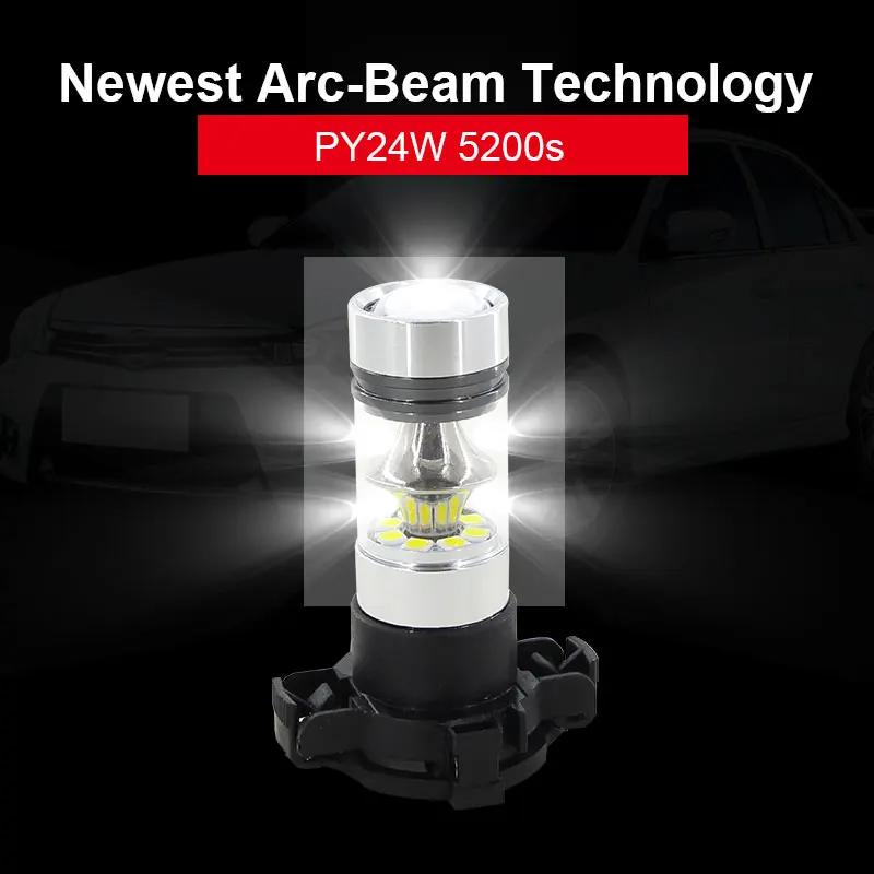 2 pièces voiture PY24W LED Canbus sans Hyper Flash ambre jaune pour BMW E90/E92 F10/F07 E83 X3 E70 X