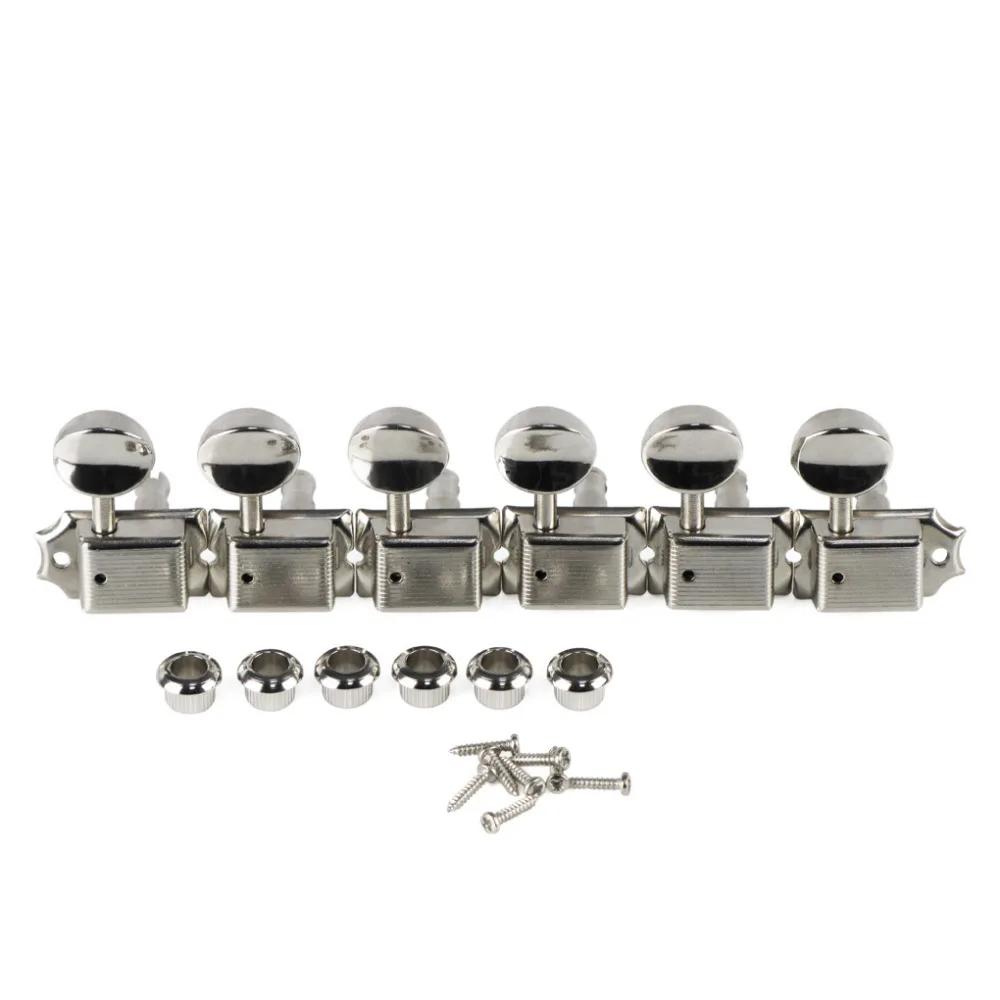 FLEOR – ensemble de têtes de guitare électrique Vintage 6 en ligne, Nickel argent, accordeurs, touch