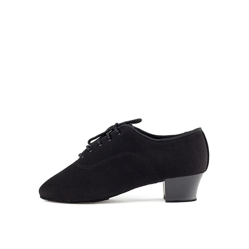 Chaussures de danse latine BD pour hommes - Semelles souples Oxford talon 4.5cm toile respirante