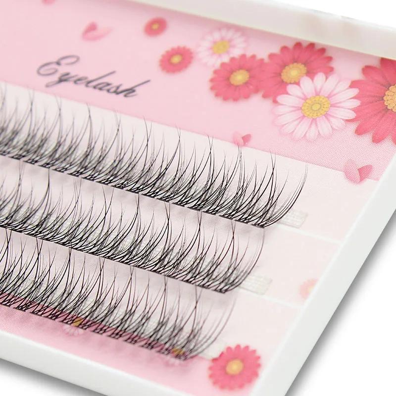Kimcci 120 pièces Extensions de cils individuels en vison de qualité supérieure, effet queue de pie,
