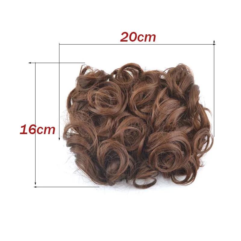 Jeedou synthétique Updos cheveux bouclés Chignon pince sur cheveux Chignon Pad Style rétro femmes po