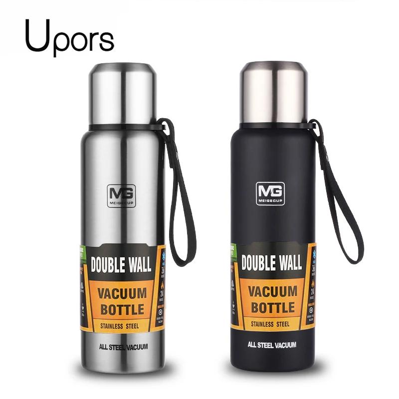 UPORS – Thermos Portable en acier inoxydable de grande capacité, flacon isolé avec corde, 500/700/10