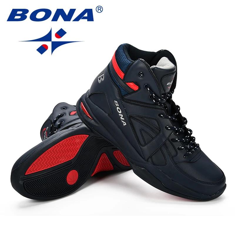 BONA – Baskets de basket-ball pour Homme, chaussures d'extérieur, plates et montantes, confortables