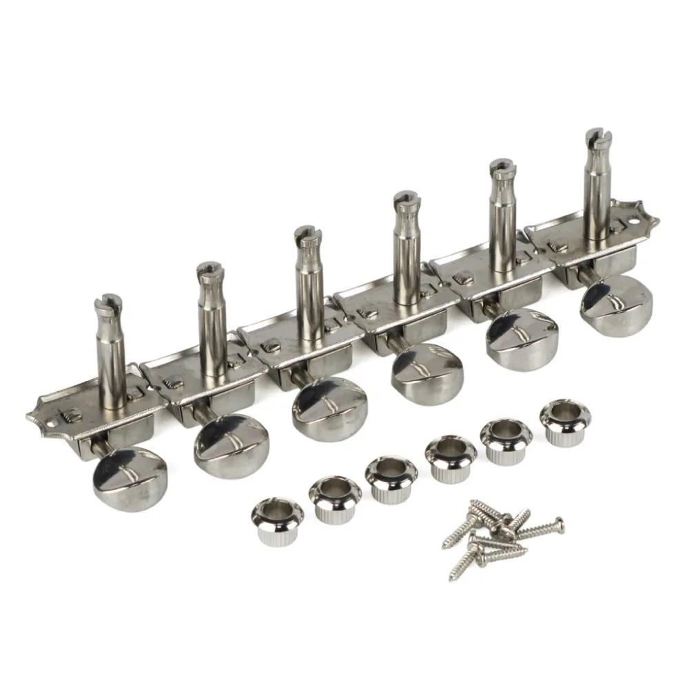 FLEOR – ensemble de têtes de guitare électrique Vintage 6 en ligne, Nickel argent, accordeurs, touch