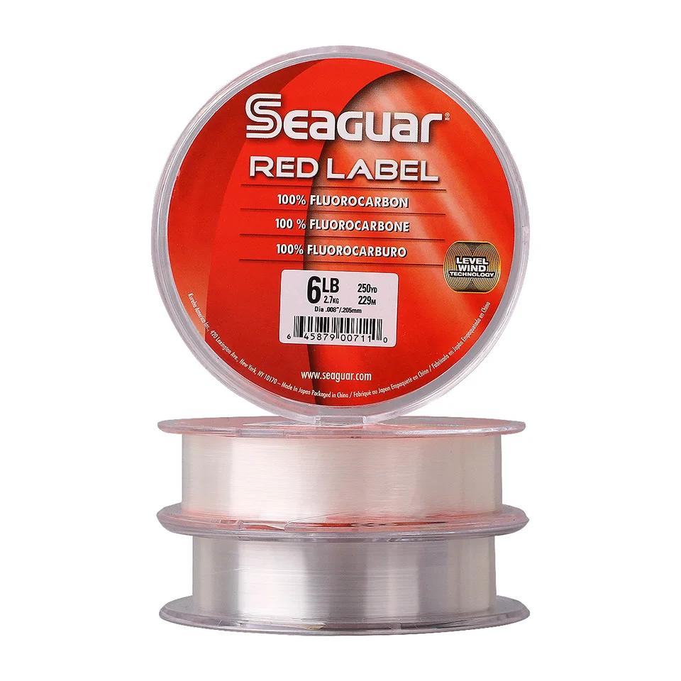 Ligne de pêche originale SEAGUAR étiquette rouge 6LB-12LB 100% lignes de pêche en fluorocarbone 229 