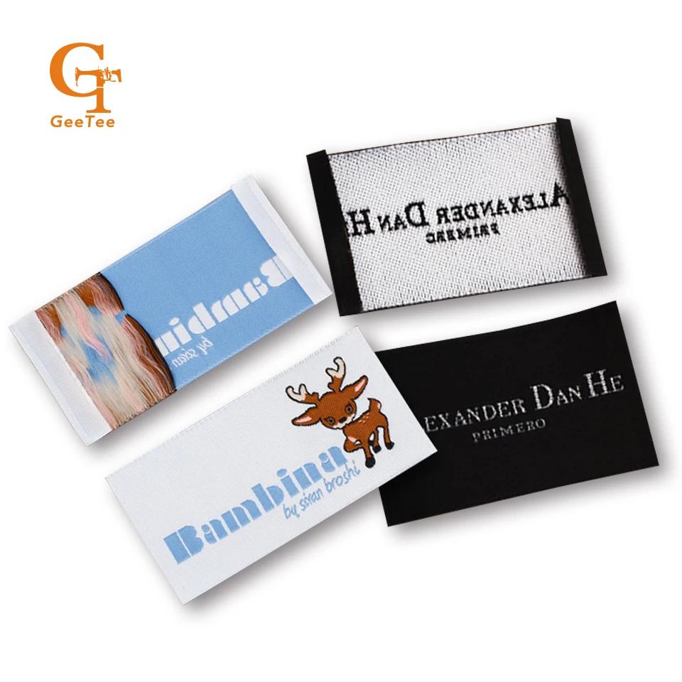 Étiquettes tissées avec logo personnalisé pour vêtements, étiquettes de vêtements, étiquettes de vêt