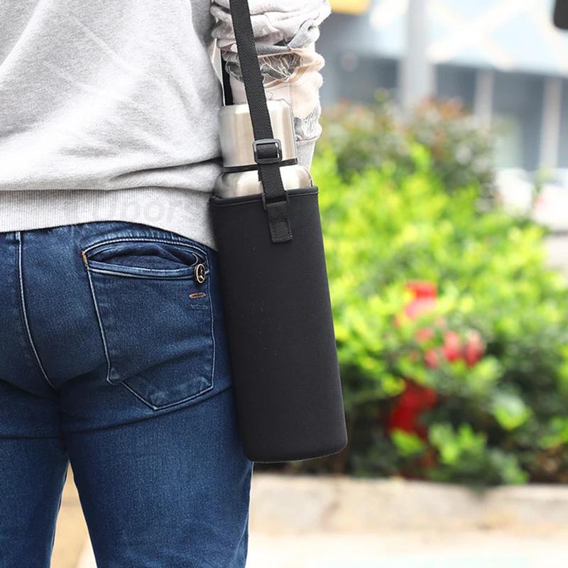 UPORS – Thermos Portable en acier inoxydable de grande capacité, flacon isolé avec corde, 500/700/10