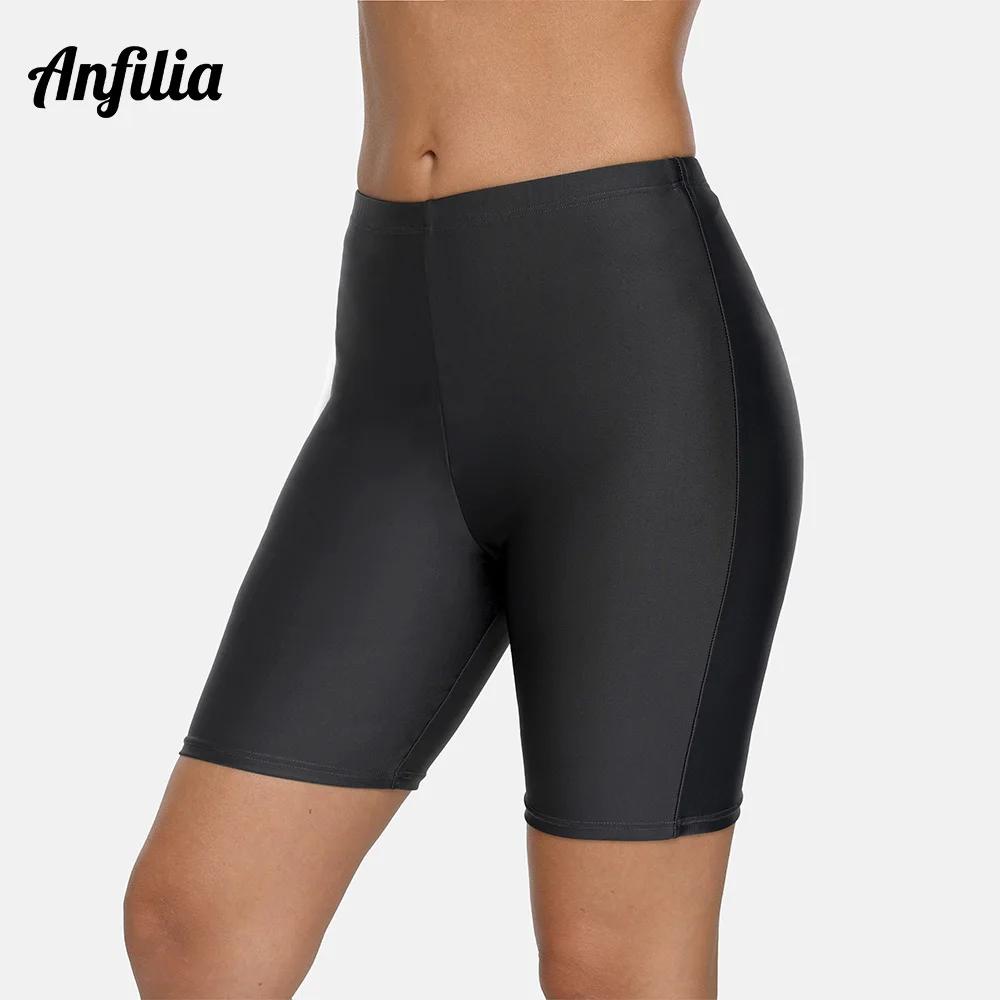 Anfilia femmes Capris maillot de bain dames bas de Bikini maillots de sport slips mince Tankini mail