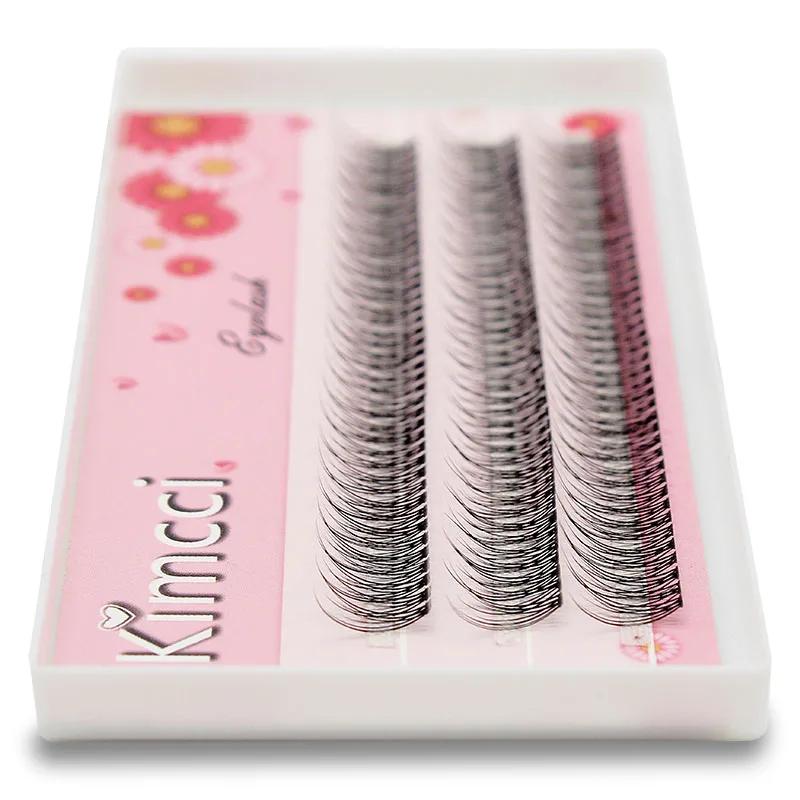Kimcci 120 pièces Extensions de cils individuels en vison de qualité supérieure, effet queue de pie,