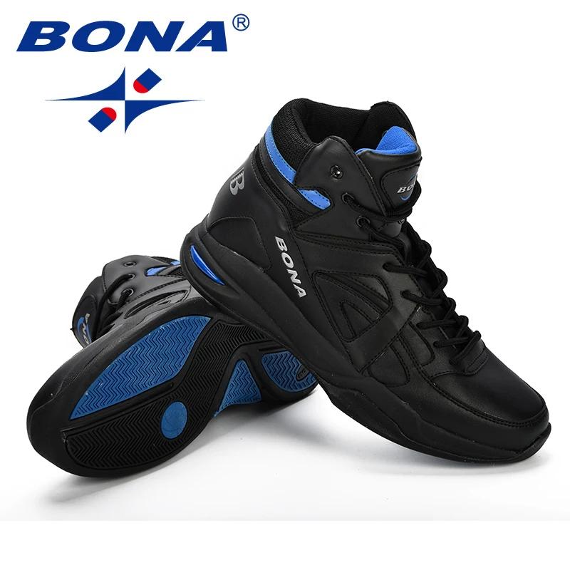 BONA – Baskets de basket-ball pour Homme, chaussures d'extérieur, plates et montantes, confortables