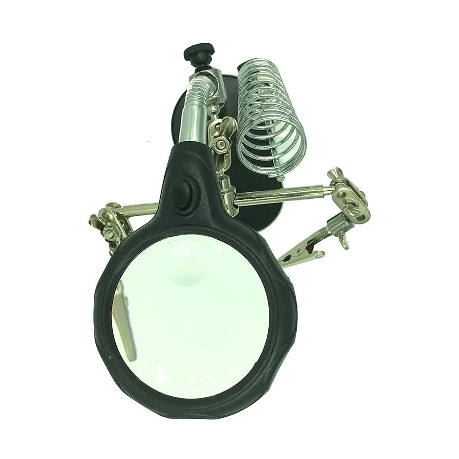 Support de Station de fer à souder avec loupe de soudage, pince à pince, aide à la troisième main, l