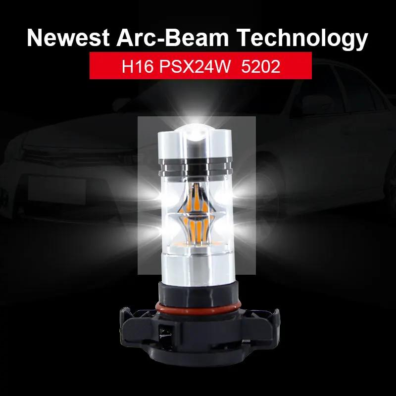 2 pièces CANBUS H16 5202 PS19W ampoule LED pour AUDI A3 8P 2008-2013 feux de jour LED ampoule DRL sa