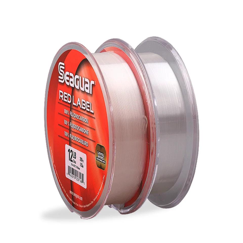 Ligne de pêche originale SEAGUAR étiquette rouge 6LB-12LB 100% lignes de pêche en fluorocarbone 229 