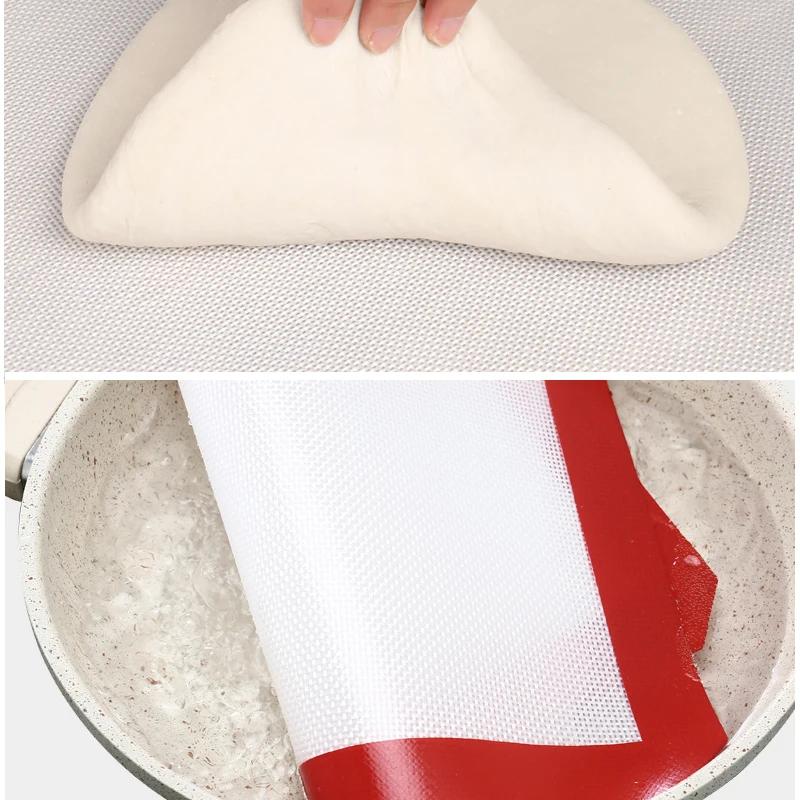 Tapis de cuisson en silicone pour feuille de biscuits – Tapis antiadhésif – Feuilles de doublure de 