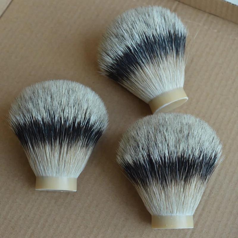 DSCOSMETIC-Tête de brosse de rasage en poils de blaireau de montagne, 26mm, pointe argentée la plus 