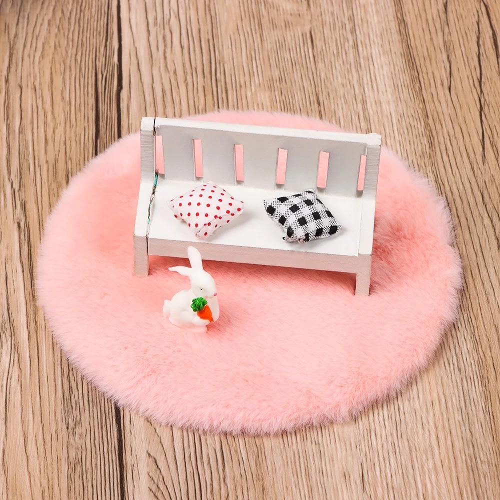 Tapis en peluche de style nordique Lea, revêtements de sol miniatures, accessoires de beurre, maison