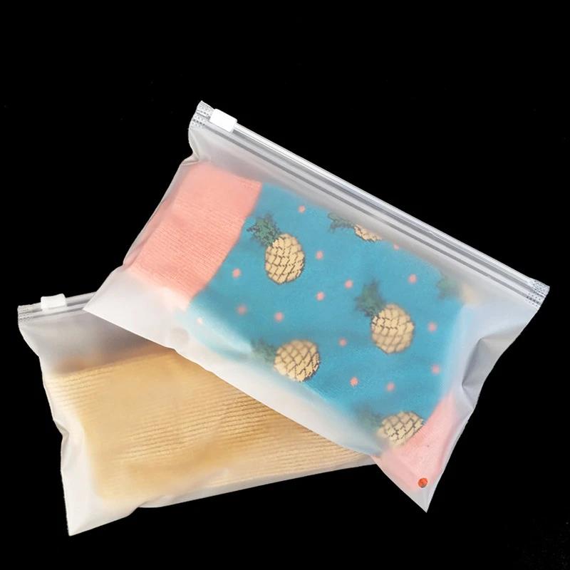Sac à fermeture éclair givré 16 fils, sous-vêtements culottes chaussettes fournitures d'emballage ch