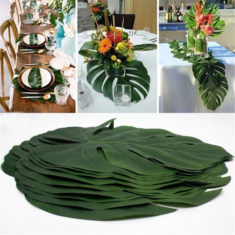 Feuilles de Palmier Tropicales Artificielles, Décoration Rustique de Mariage, Safari dans la Jungle,