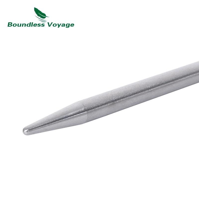 Piquets de tente en alliage de titane Boundless Voyage pour camping, randonnée, escalade, auvent, 20
