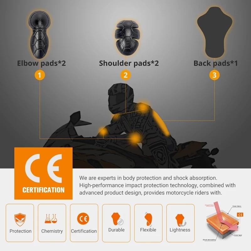 Équipement de protection pour moto, veste d'équitation, insérer des coussinets en caoutchouc à haute
