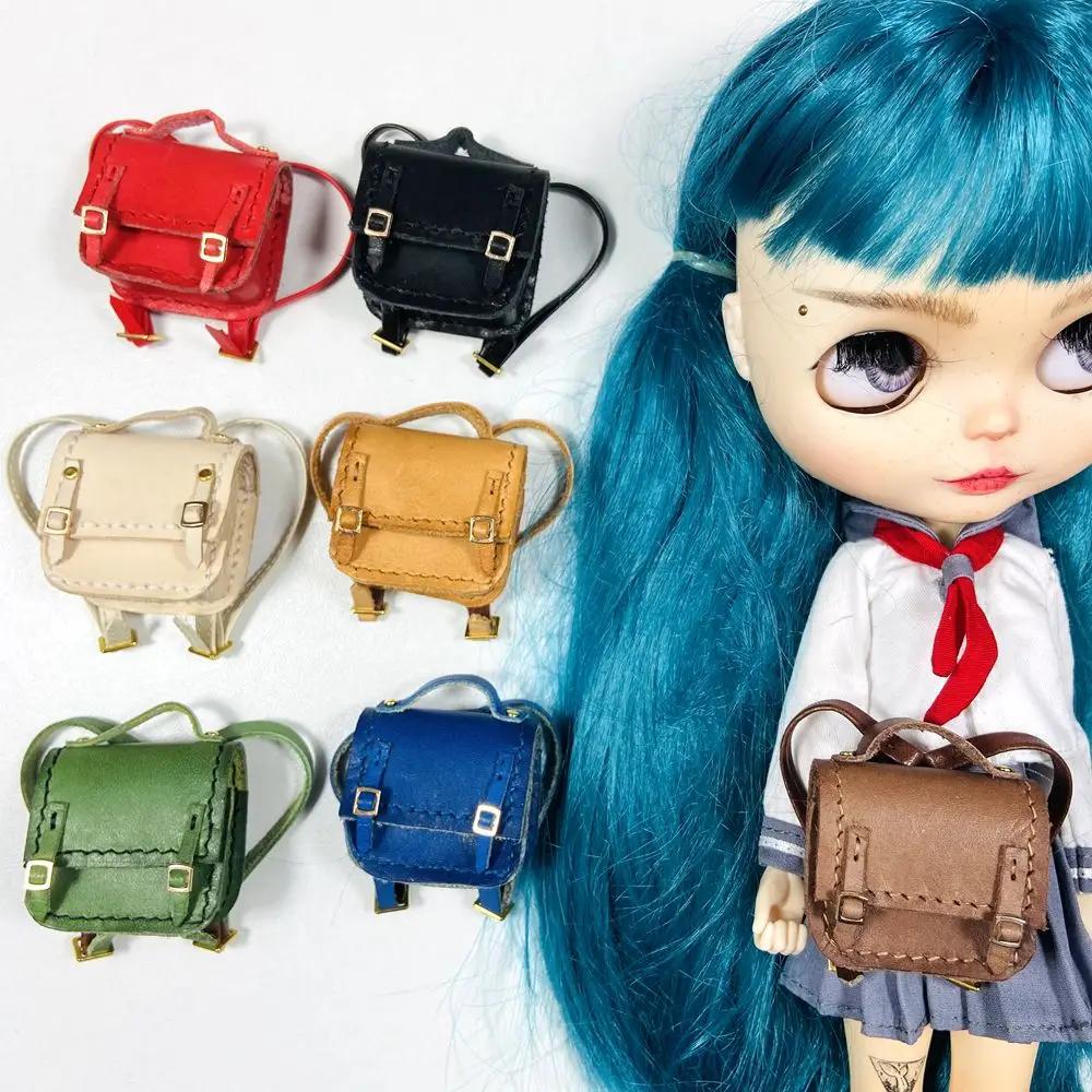 Mini sac d'école fait à la main pour poupées Blyth, accessoires, OB11, OB24, 1/6, 1/8, BJD, nouveau,
