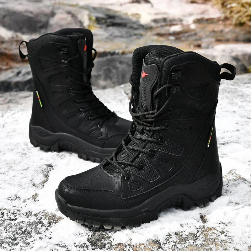 Bottes randonnée femme haut de gamme cuir doublure polaire hiver trekking montagne camping