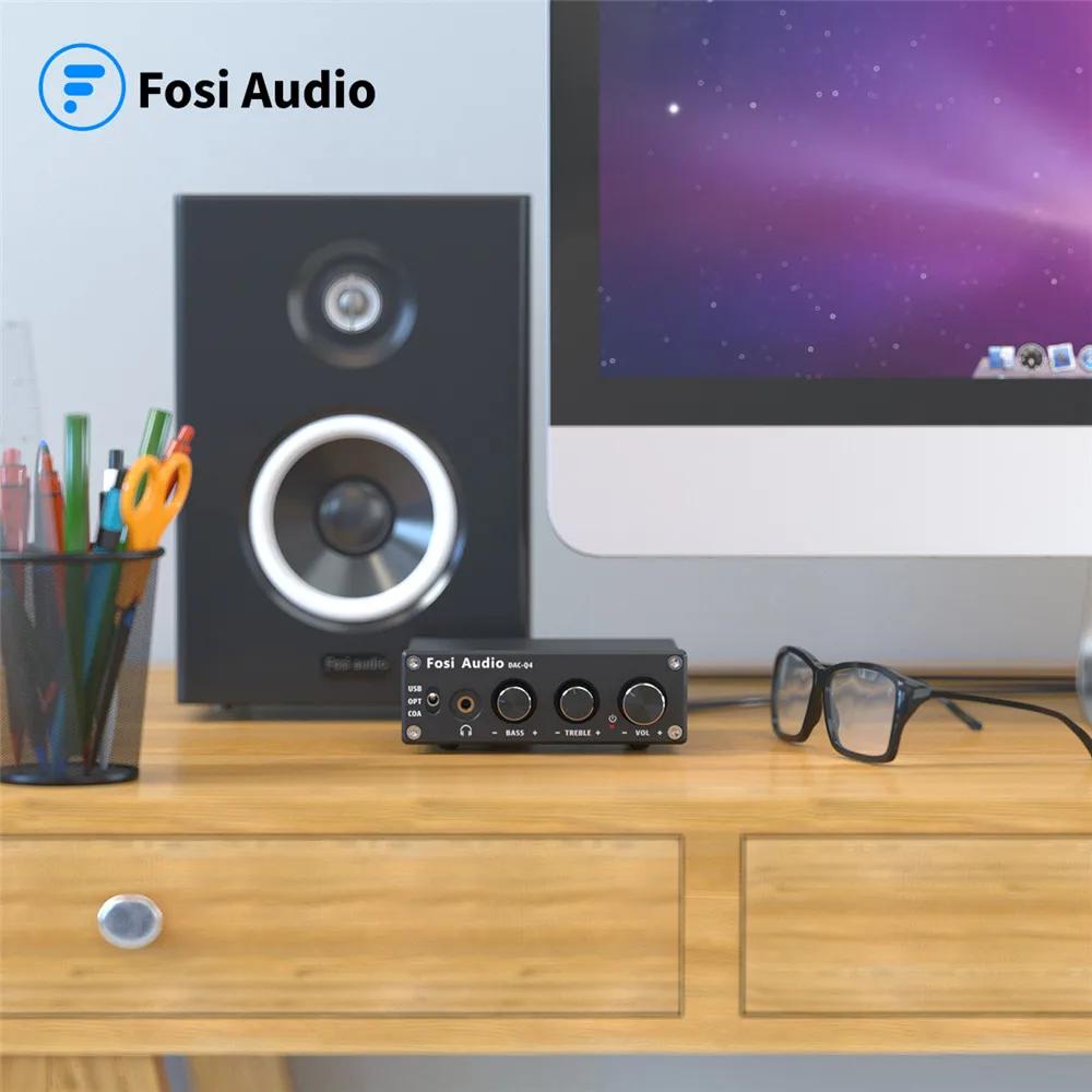 Fosi Audio Q4 Mini stéréo USB Gaming DAC et amplificateur de casque adaptateur de convertisseur Audi