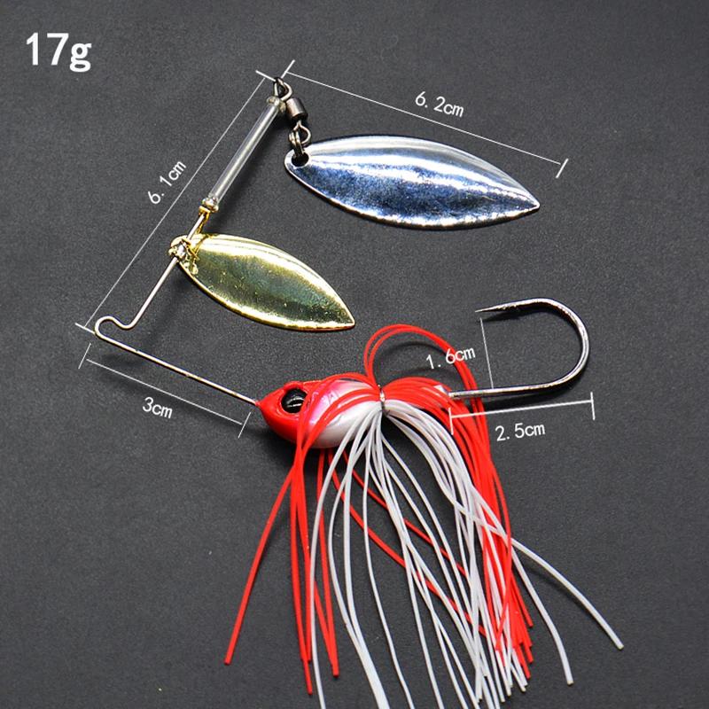 1 pièces leurre de pêche 12/17g Wobblers leurres Spinners cuillère appât pour brochet pêche attirail