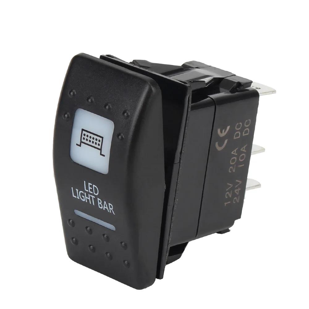 Interrupteur à bascule de lumière de voiture 24V 12V, boutons de feux avant arrière LED, accessoires